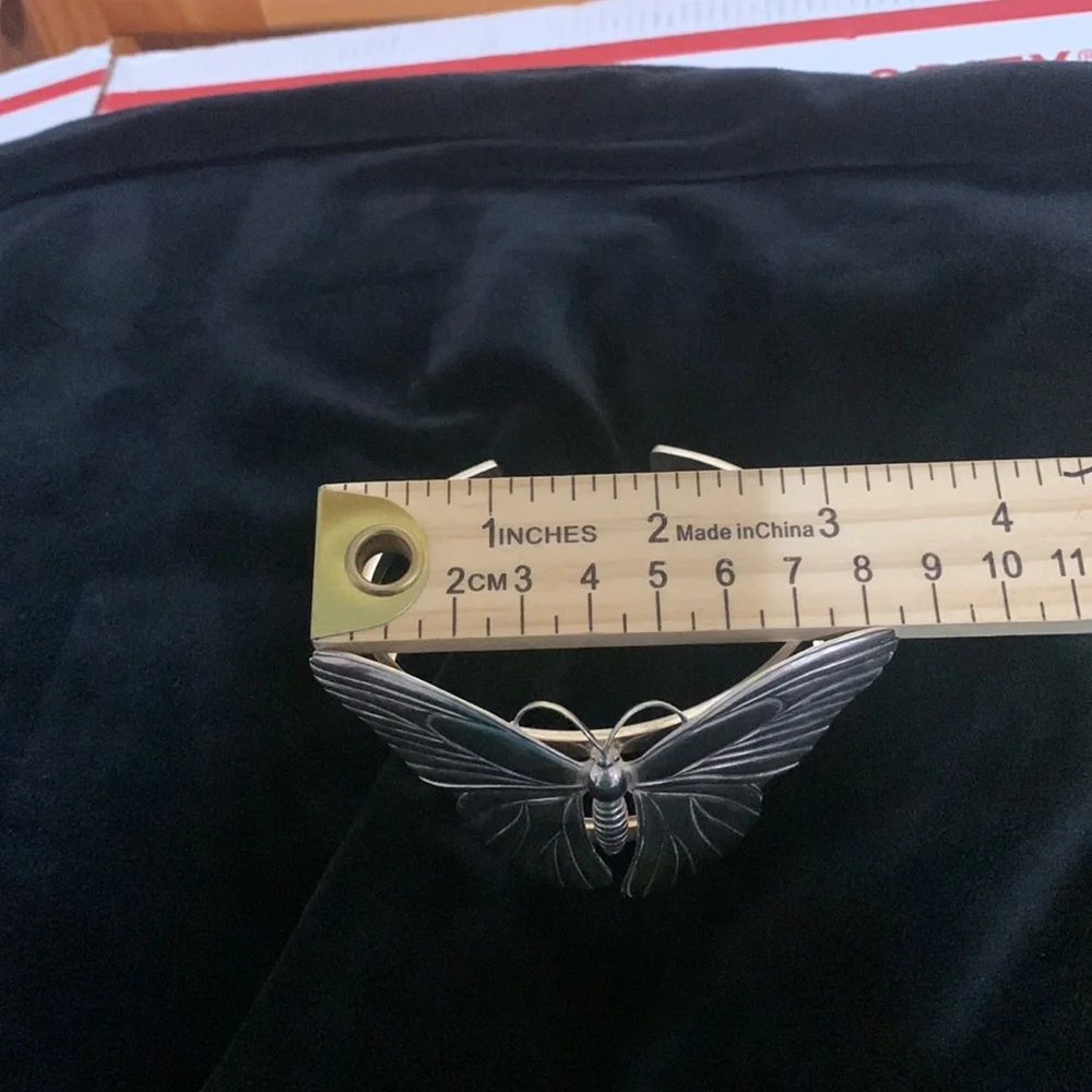 Large Silver Butterfly Bracelet - Picture 10 of 11